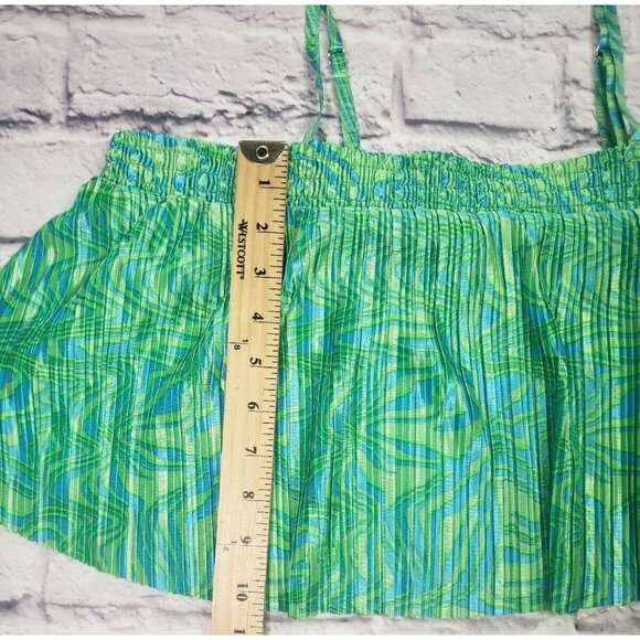 Nordstrom BP Womens Size Large Green Blue Retro Vibes Crop Top - Picture 5 of 6